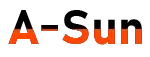 لوگوی A-Sun تولید کننده لوله های پلی اتیلن با دو رنگ مشکی و نارنجی به صورت دو بعدی