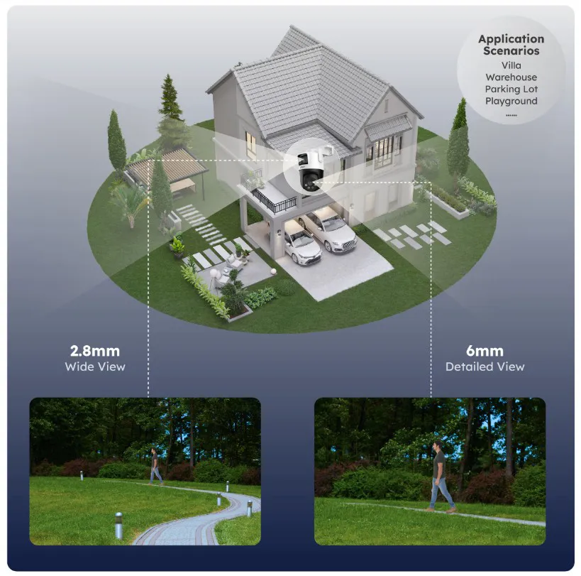 دوربین مداربسته بی سیم داهوا DH-P5D-5F-PV لنز هوشمند دوگانه